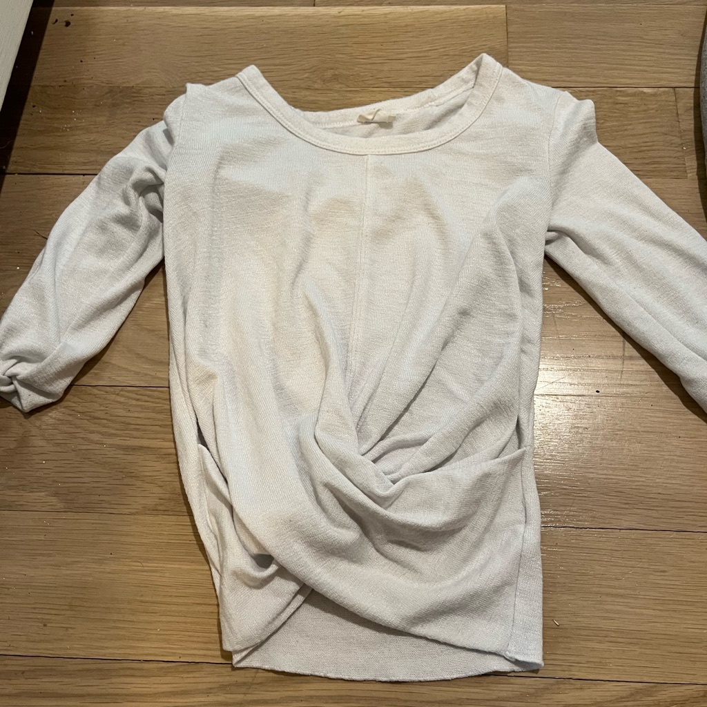 Basic Knotted White Tee